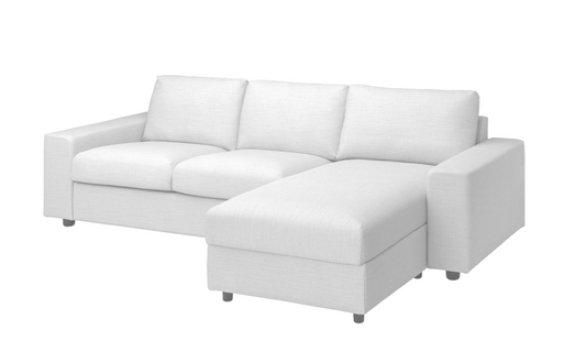 Vimle 3 Seater Sofa with Chaise WIDE Arms Cover