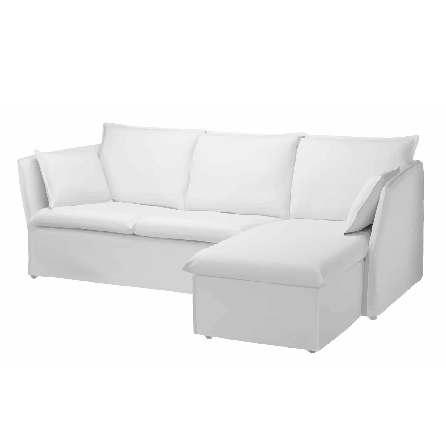 Backsalen 3 Seater Sofa with Chaise Cover