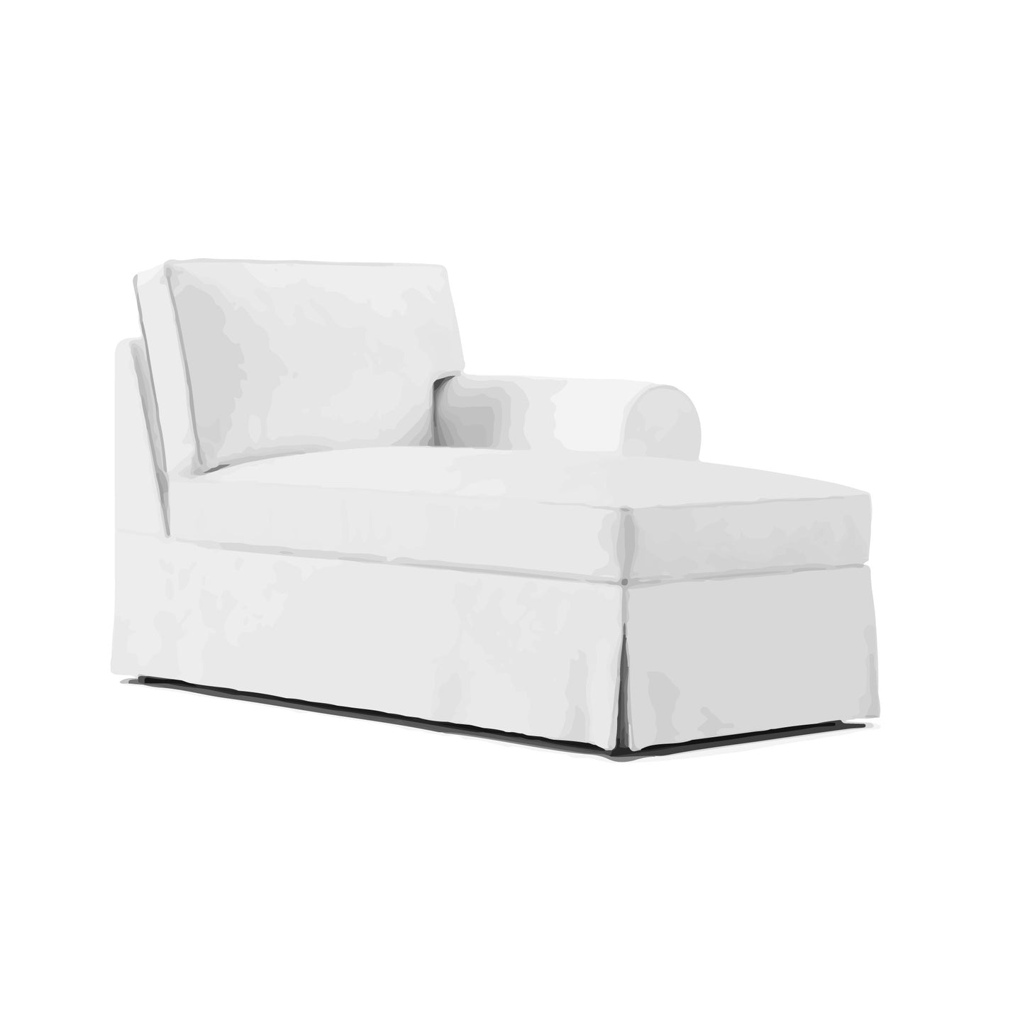 Ektorp Chaise with Right Arm Cover