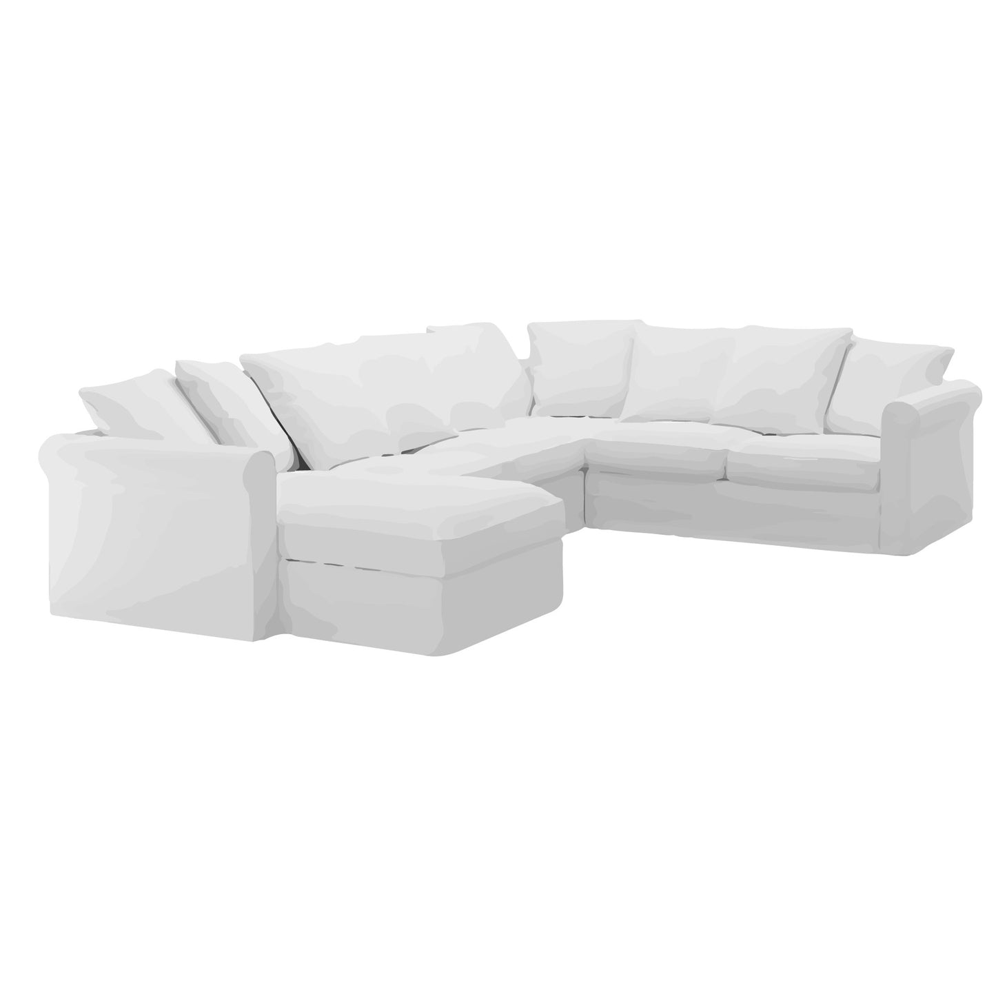 Gronlid 5 Seater Corner Sofa with Chaise Cover