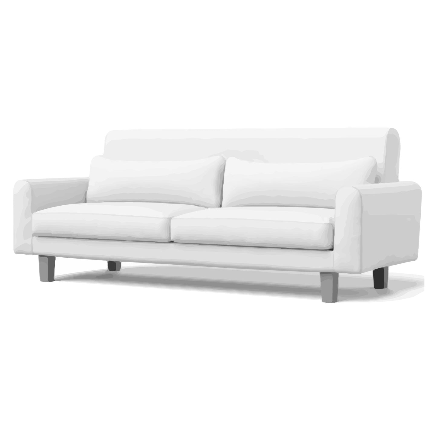 Nikkala 3 Seater Sofa Natural Fit Soft/Loop Velcro Cover