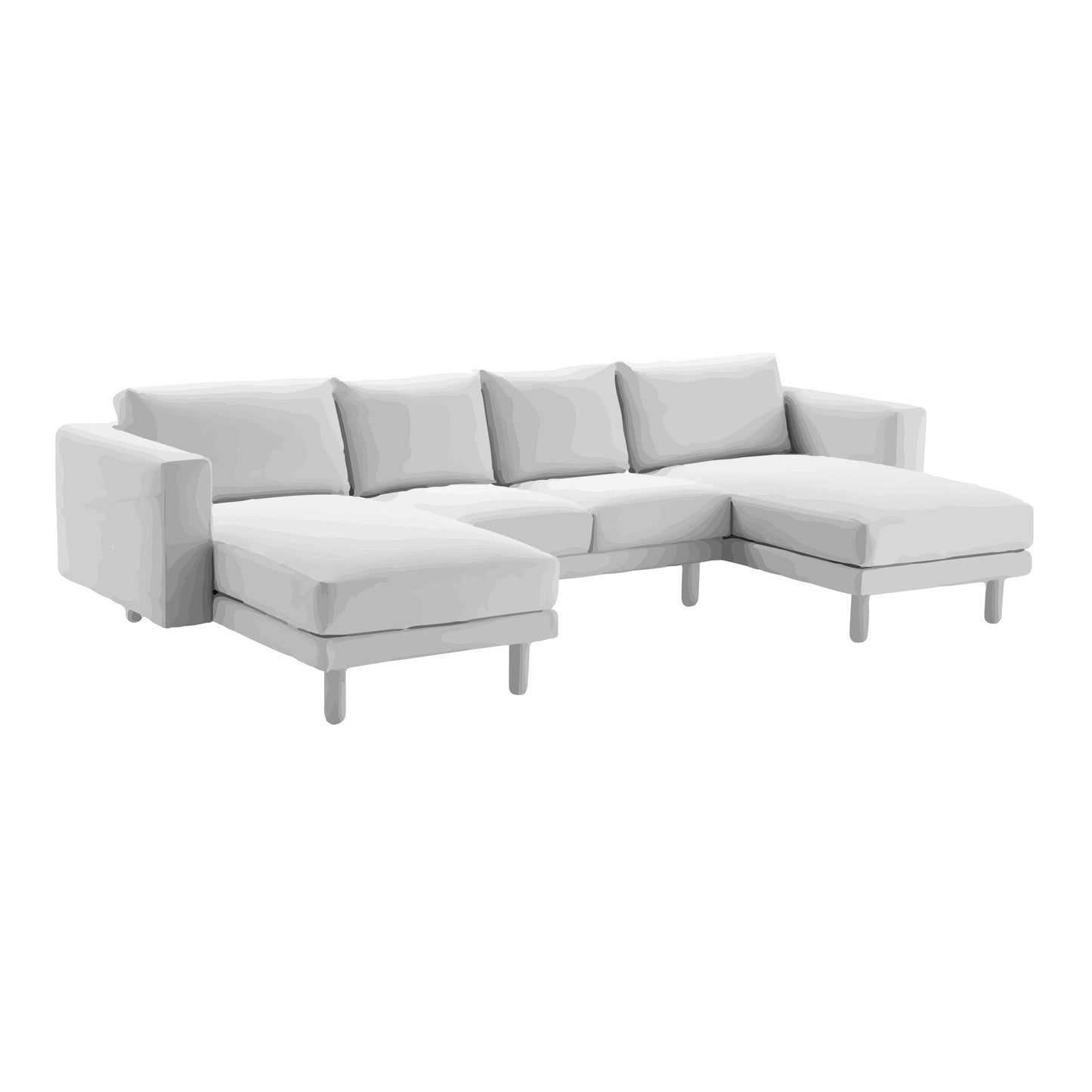 Norsborg 4 Seater Sofa Cover with 2 x Chaise