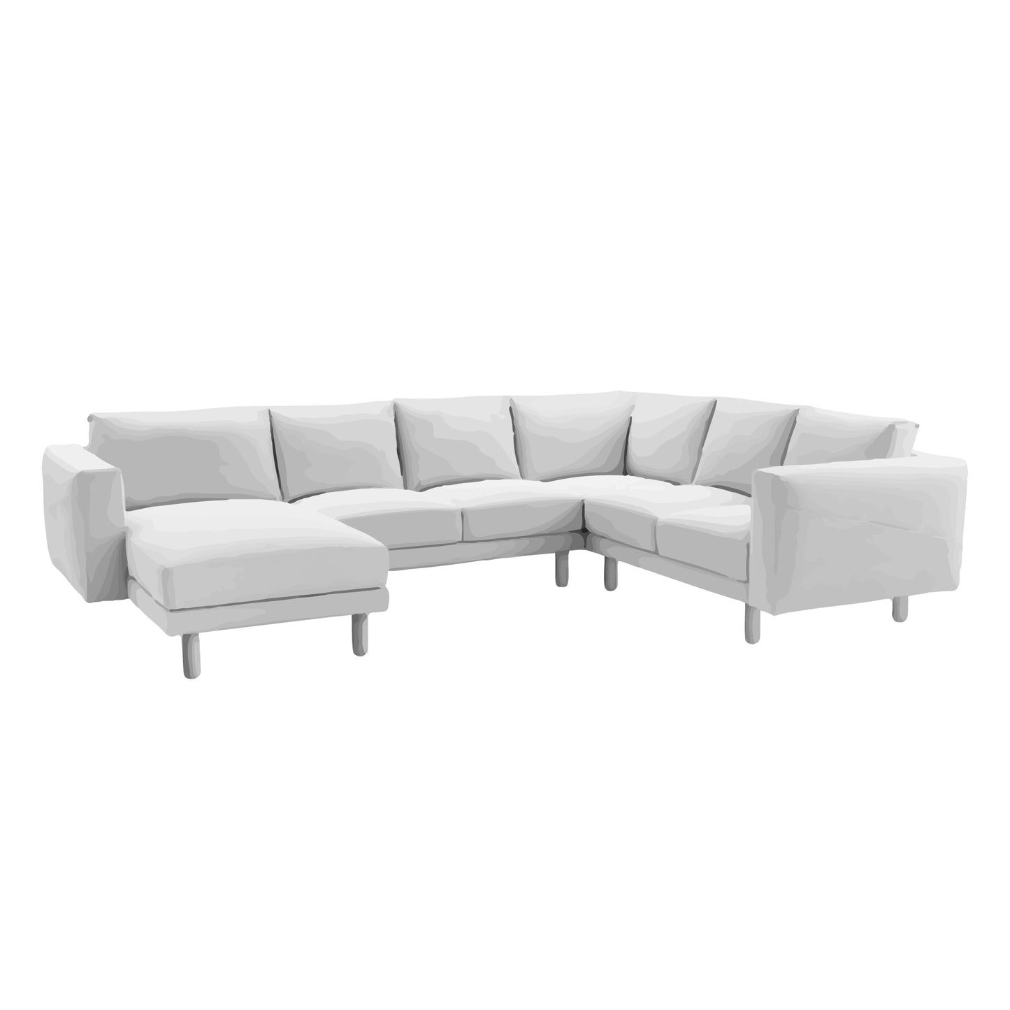 Norsborg Corner 5 Seater Sofa with Chaise Cover